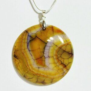 Dragon Scale Agate Pendant and Necklace